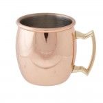 Copper mug with golden handle 60cl 8.5X10.5CM