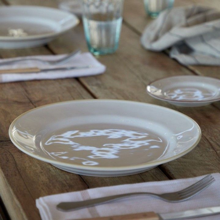 Prato Raso 28cm Beja Br/Creme