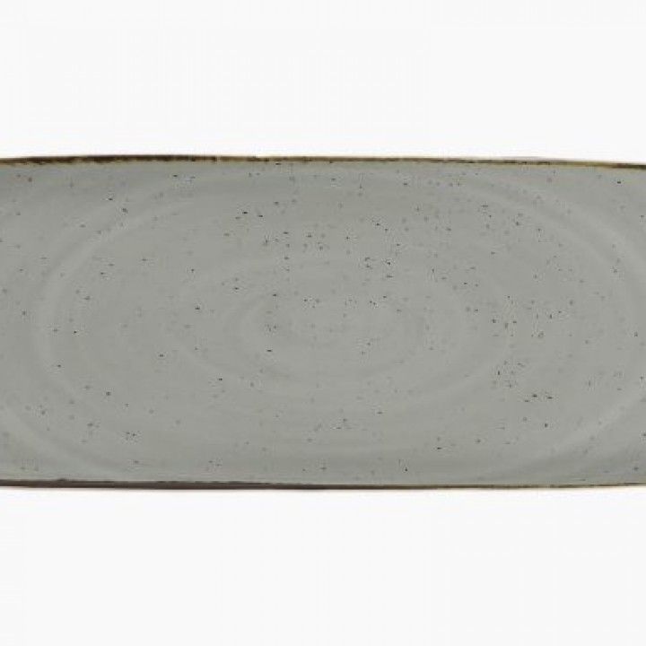 Prato Rectangular 37x13cm Rustico Taupe In Prato Rectangular 37x13cm Rustico Taupe In