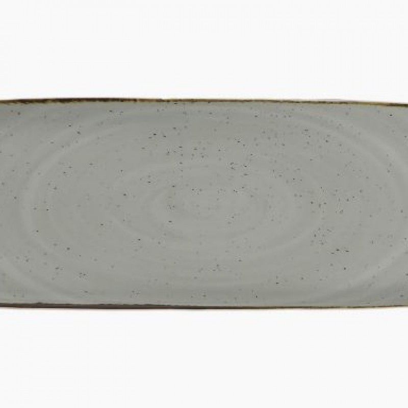 Prato Rectangular 37x13cm Rustico Taupe In