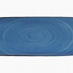 Prato Rect. 31x13cm Rustico Azul In