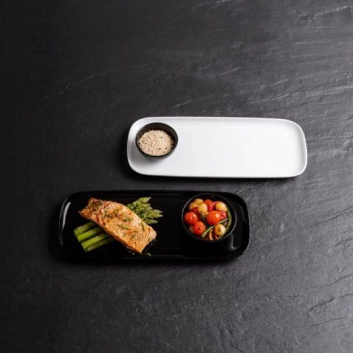 Prato Rect. 37x13 Universal Preto