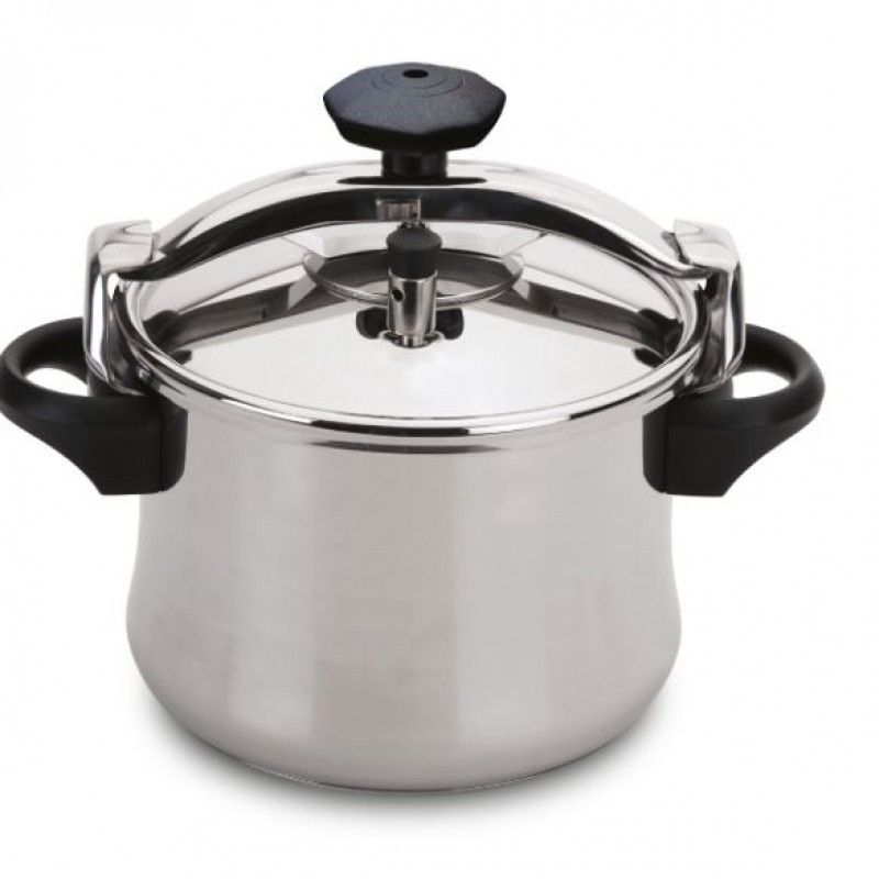 Panela Pressao Bojuda Inox 6l Tradicional