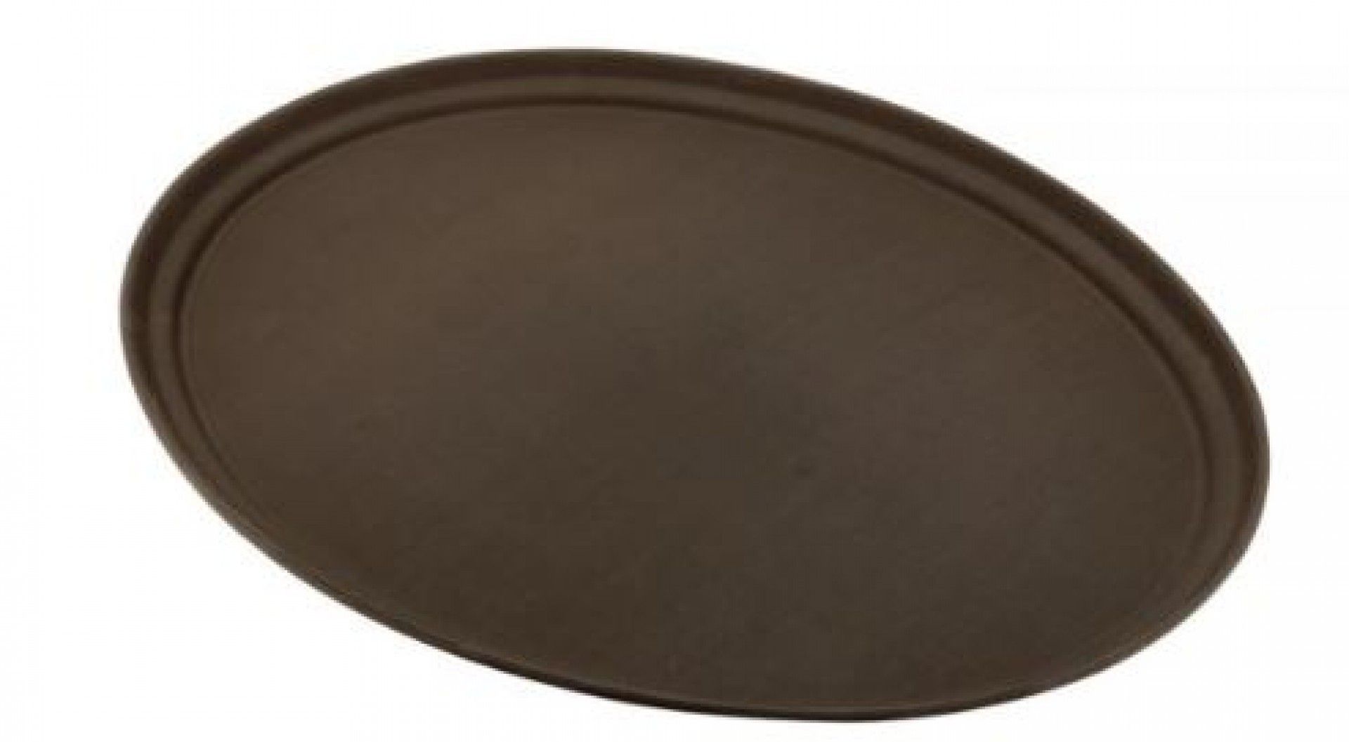 Bandeja Anti-Derrapante 56x67.5 Oval Castanha