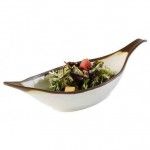Taca Folha 42x14cm Beje Crocker 84581