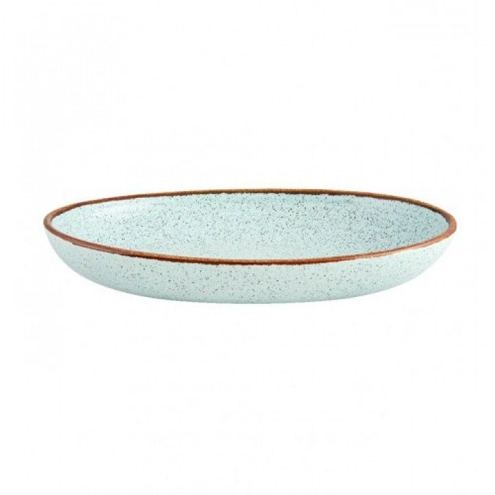 Travessa Oval 27cm  Rustic Blend Turquesa