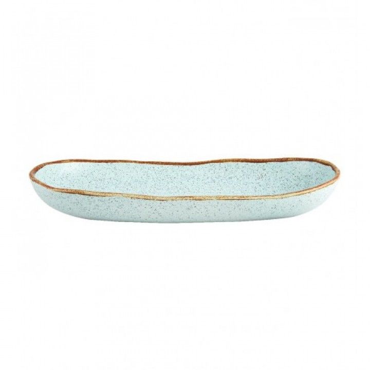 Travessa Oval 34.5cm  Rustic Blend Turquesa