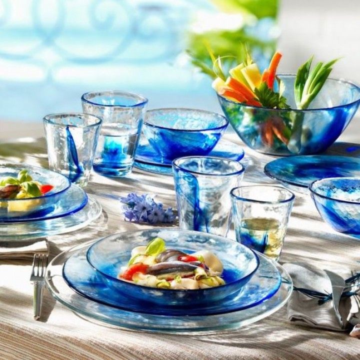 Saladeira 14 Murano Cobalto