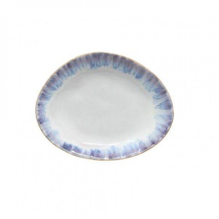 Prato Oval 20cm Brisa Ria Azul