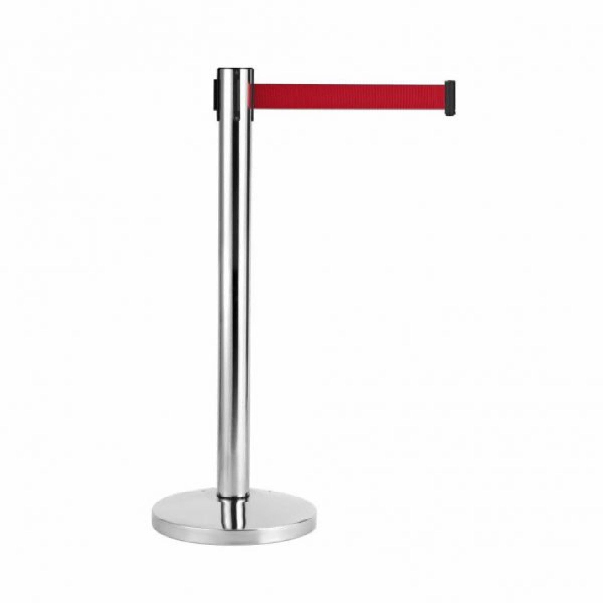 Barreira Inox 32x91CM COM Cinta VERMELHA