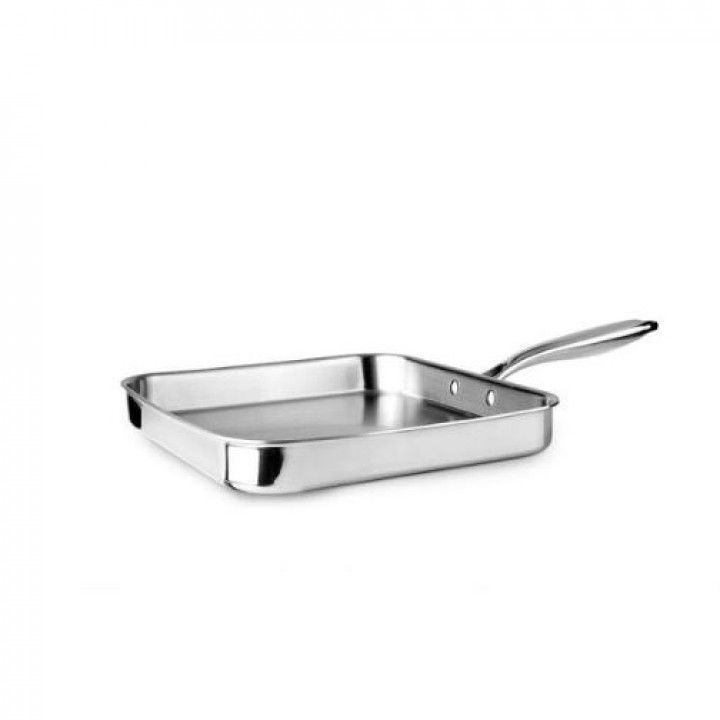 Grelhador Quadrado Inox 28cm Triply Natural