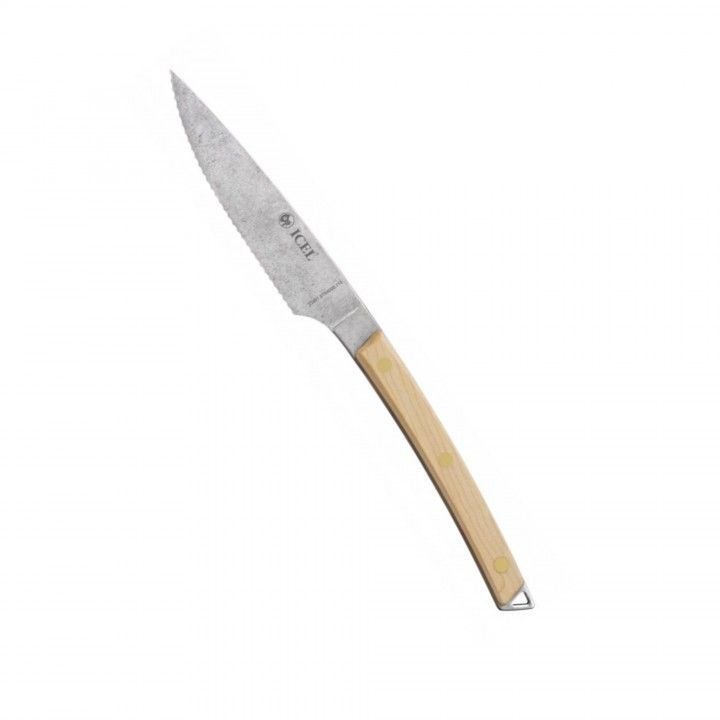 Faca Bife Com Serrilha Cabo Madeira Clara 234.St03.11