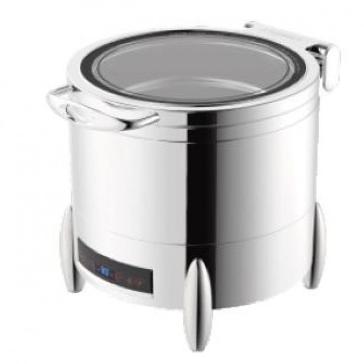 Roma round electric chafing with glass lid 10L W20-2802