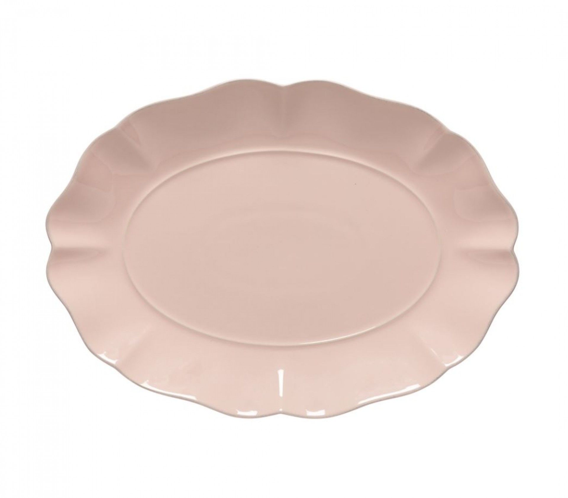 Travessa Oval 40cm Rosa Rosé