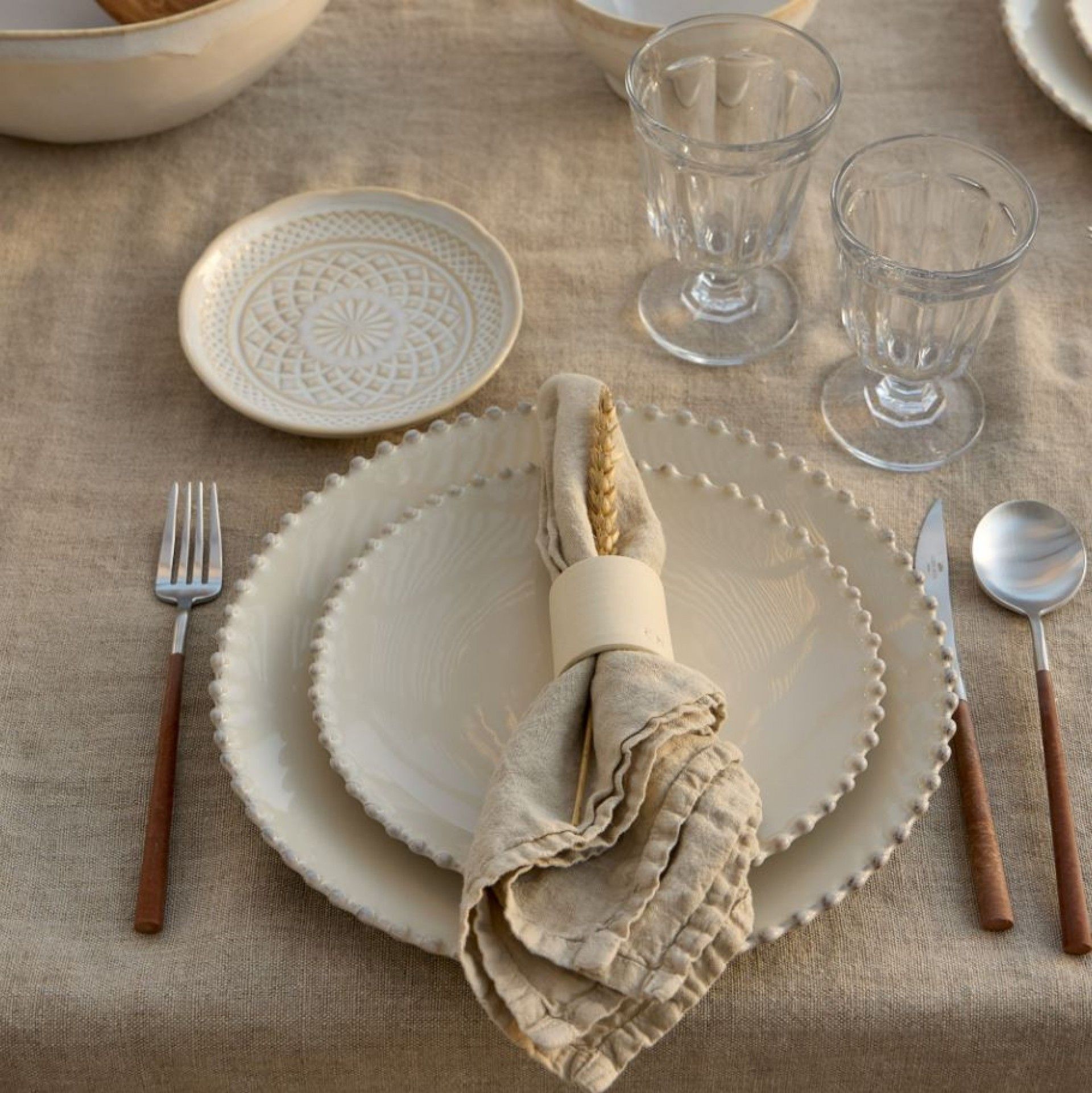 Prato Jantar 28cm Pearl Creme