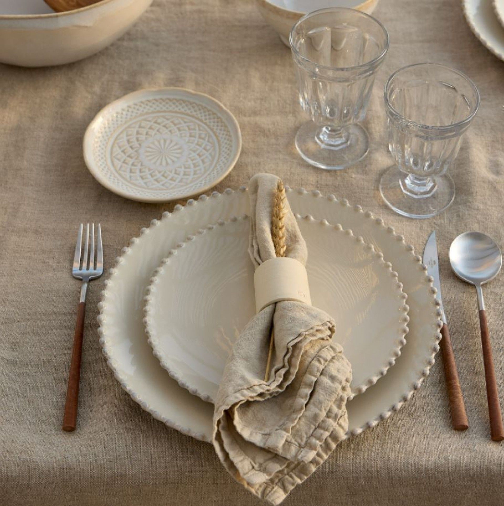 Prato Sobremesa 22cm Pearl Creme