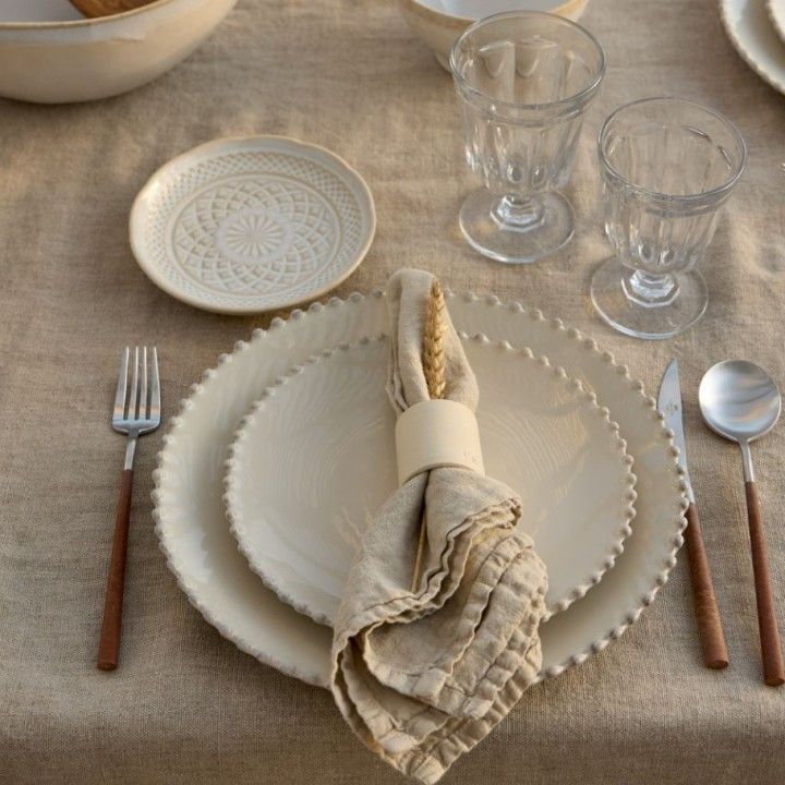 Prato Sobremesa 22cm Pearl Creme