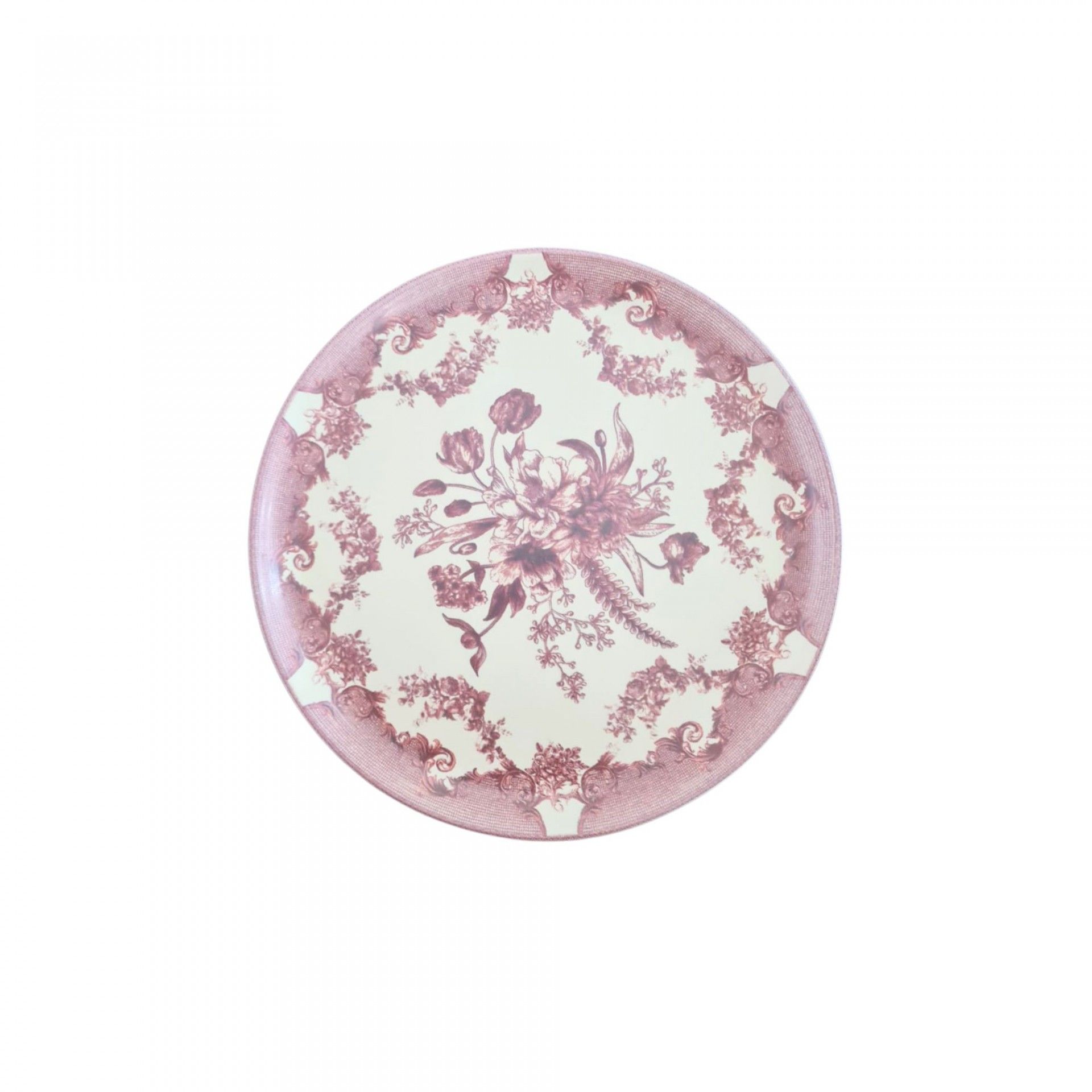 Prato Sobremesa 22cm Minho Rosa