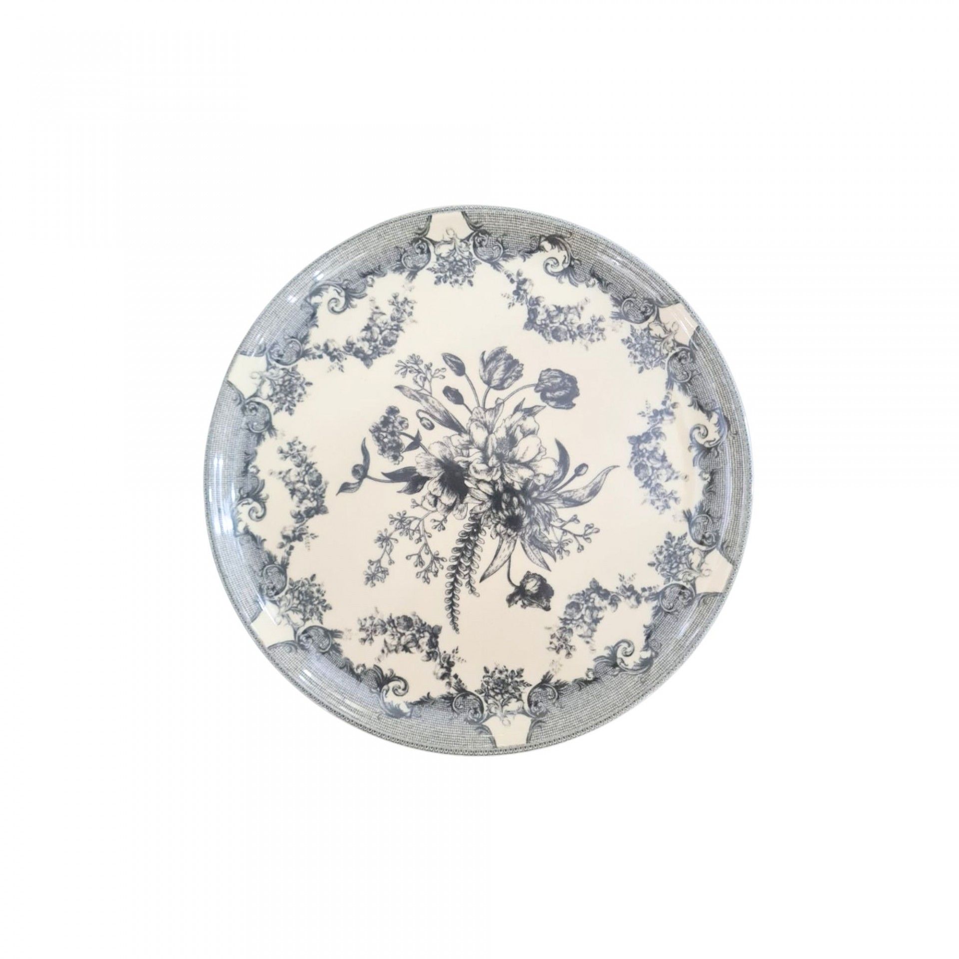 Prato Sobremesa 22cm Minho Preto