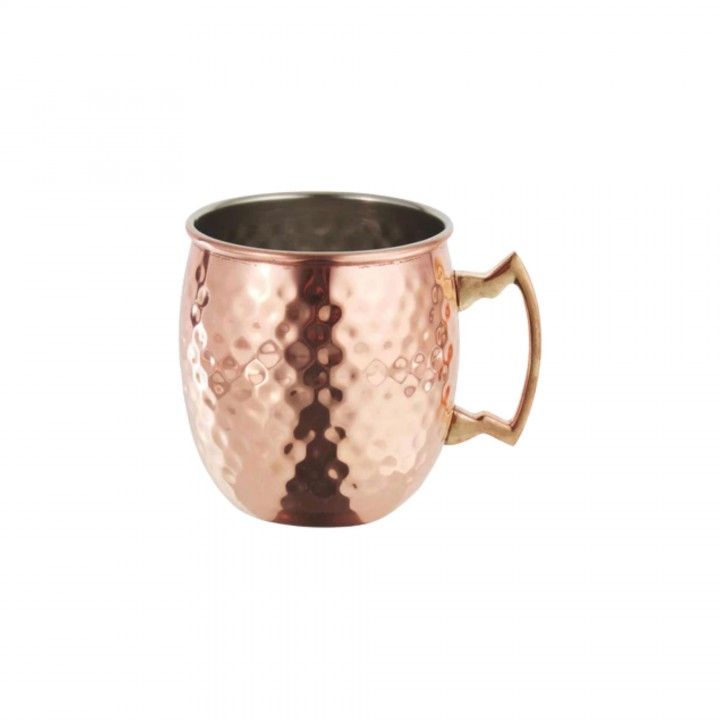 Copper mug with golden handle 60cl 8.5X10.5CM