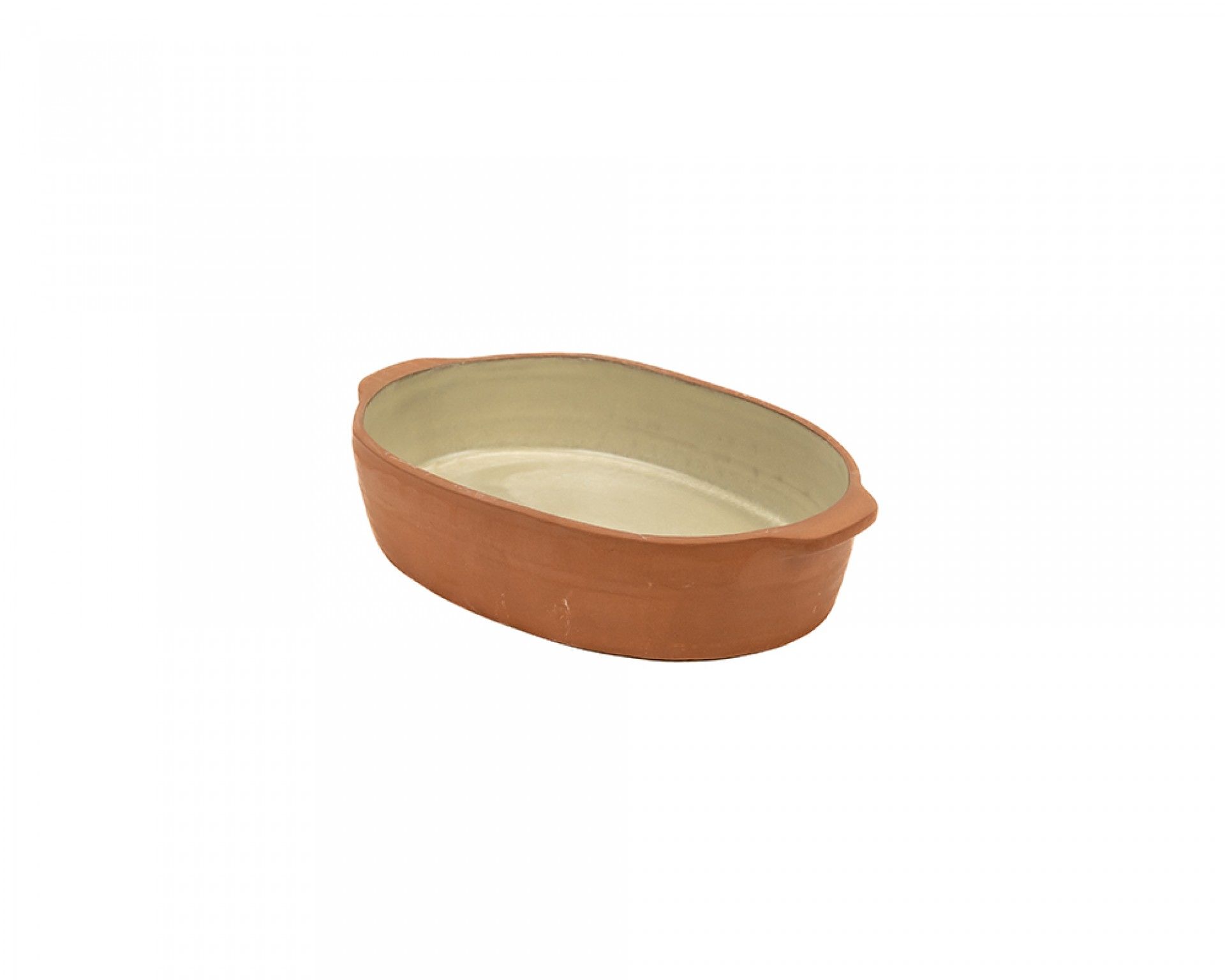 Assadeira Oval Pequena Terra Creme