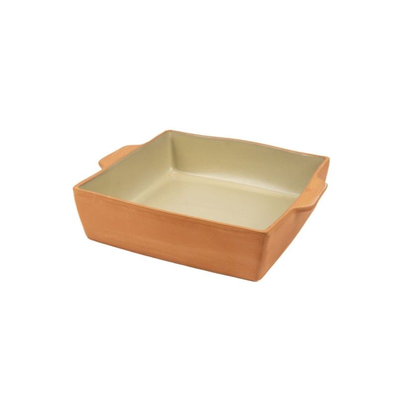 Assadeira Quadrada Terra Creme