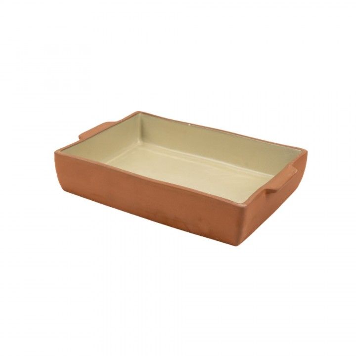 Assadeira Retangular Pequena Terra Creme