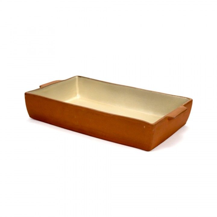Assadeira Retangular Grande Terra Creme
