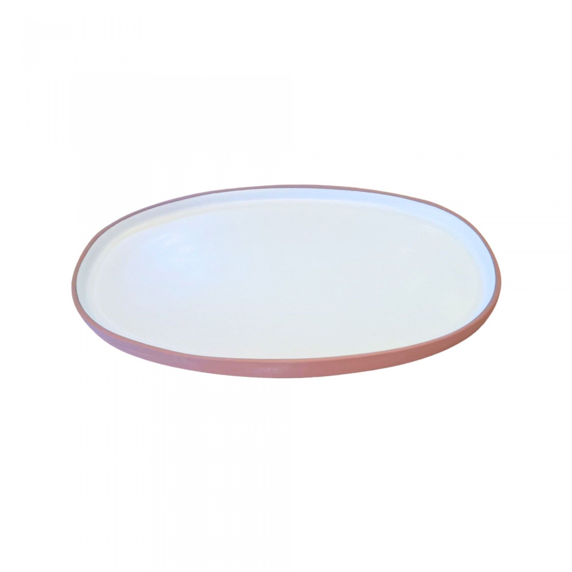 Bandeja Oval Média Terra Creme