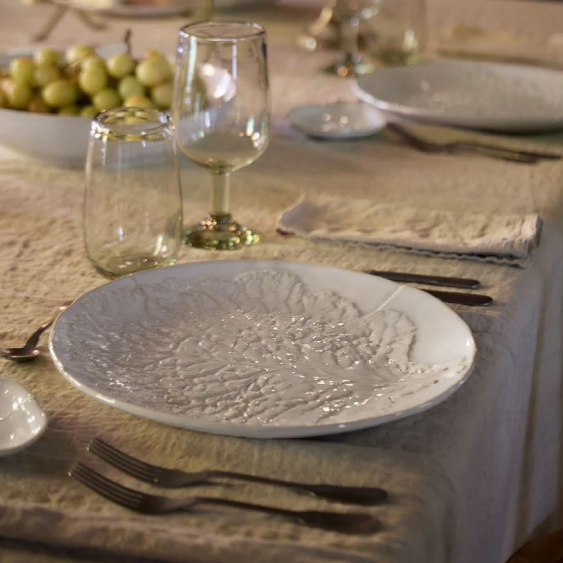 Prato Marcador 32cm Silvina Branco