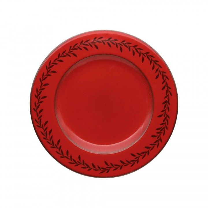 Prato Marcador 33cm Mistletoe Vermelho