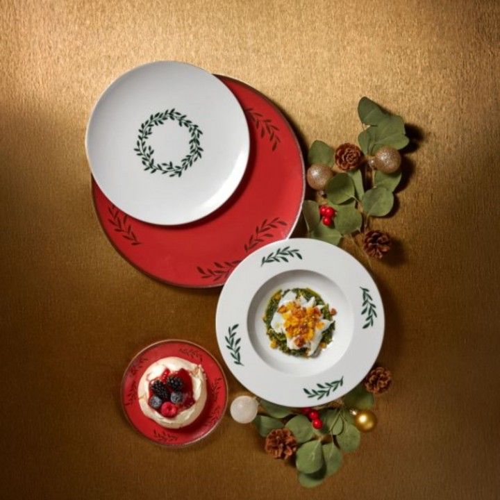 Prato de Jantar 29cm Mistletoe Branco