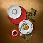 Prato Aperitivos 16cm Mistletoe Vermelho