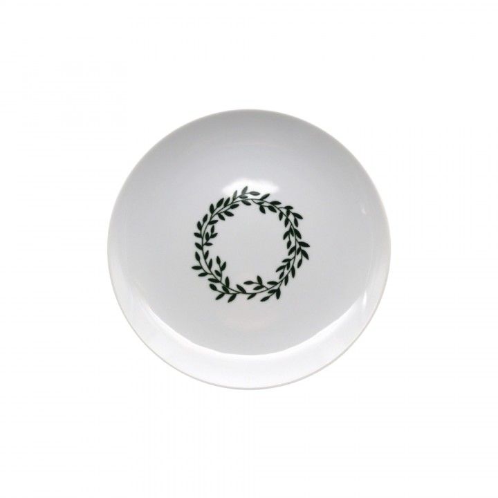 Prato Sobremesa 24cm Mistletoe Branco