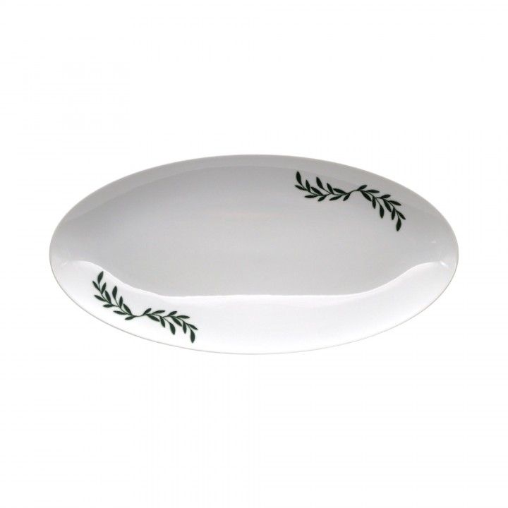 Travessa Oval 38x19cm Mistletoe Branco