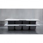 Porta Talheres 4div C/Tampa 1/1 Plastico 09863