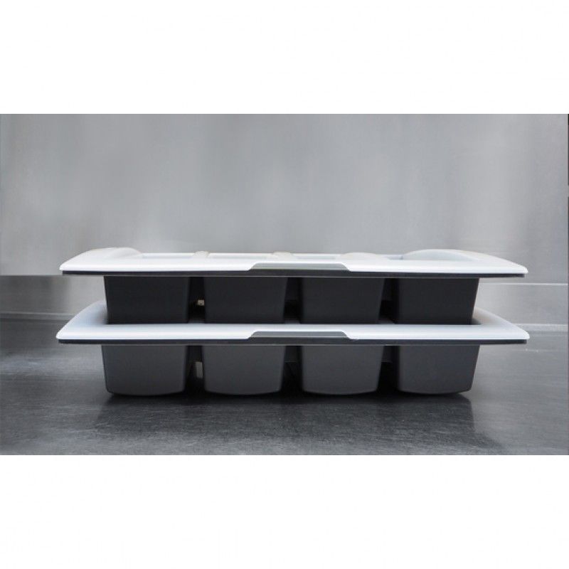 Porta Talheres 4div C/Tampa 1/1 Plastico 09863