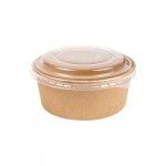 Conj 100 Combo Pote Saladeira + Tampas Pet 750 Ml Natural Kr