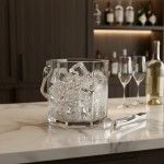 Balde Gelo de Vidro com asa inox Octime