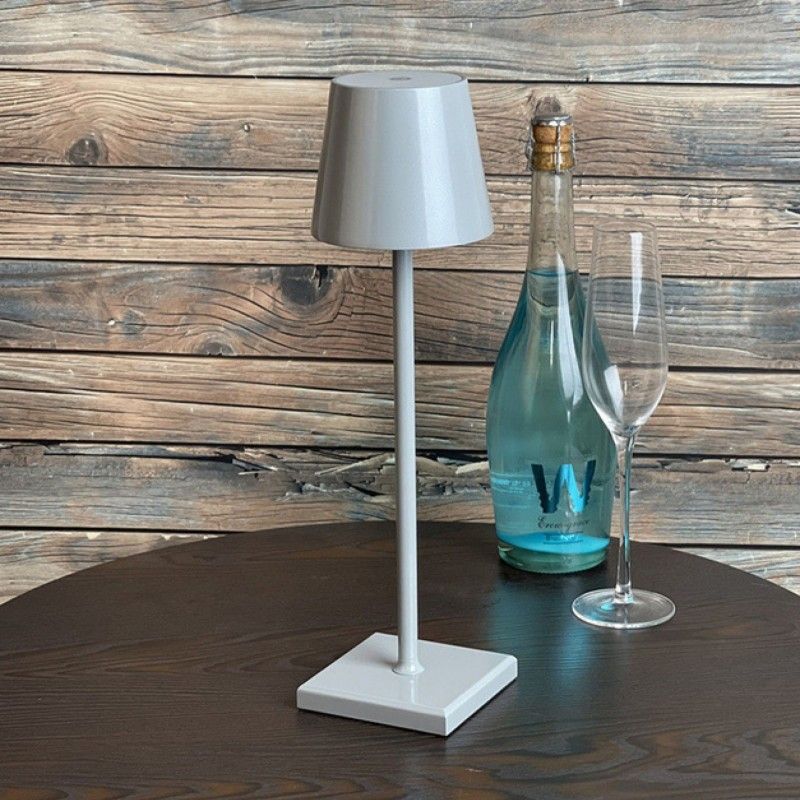 Candeeiro 38cm Cinza Poldina Pro Ld0340n3