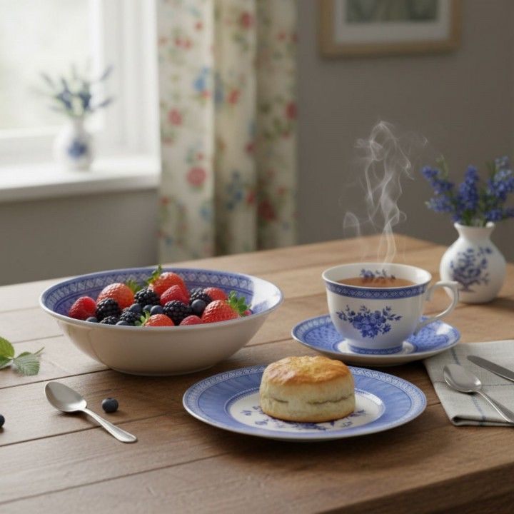 Tea Cup & Saucer 10x6cm Out of the Blue