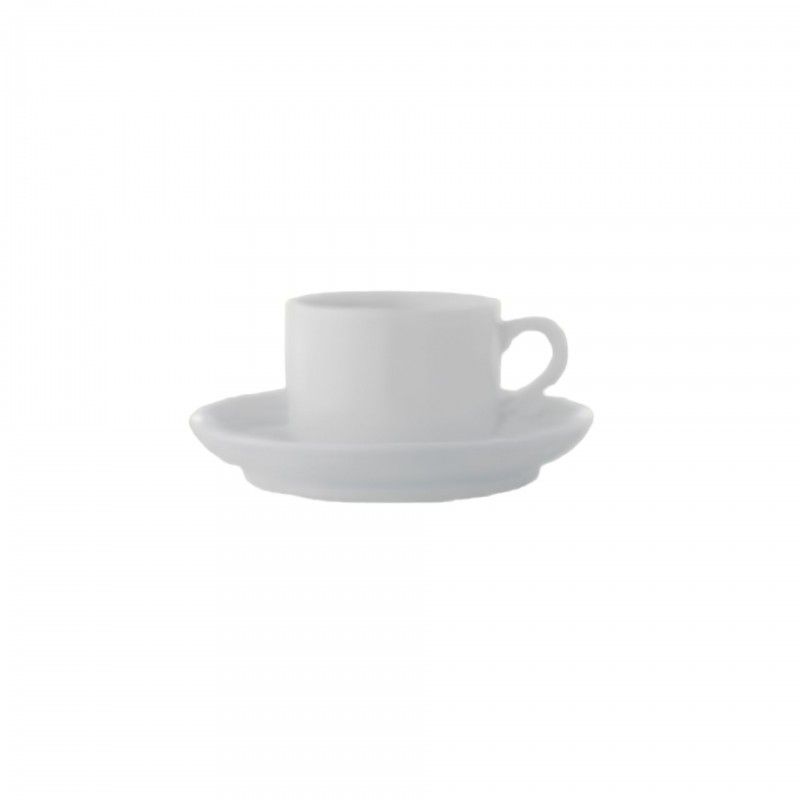 TEA CUP AND SAUCER ESTORIL WHITE