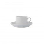 TEA CUP AND SAUCER ESTORIL WHITE