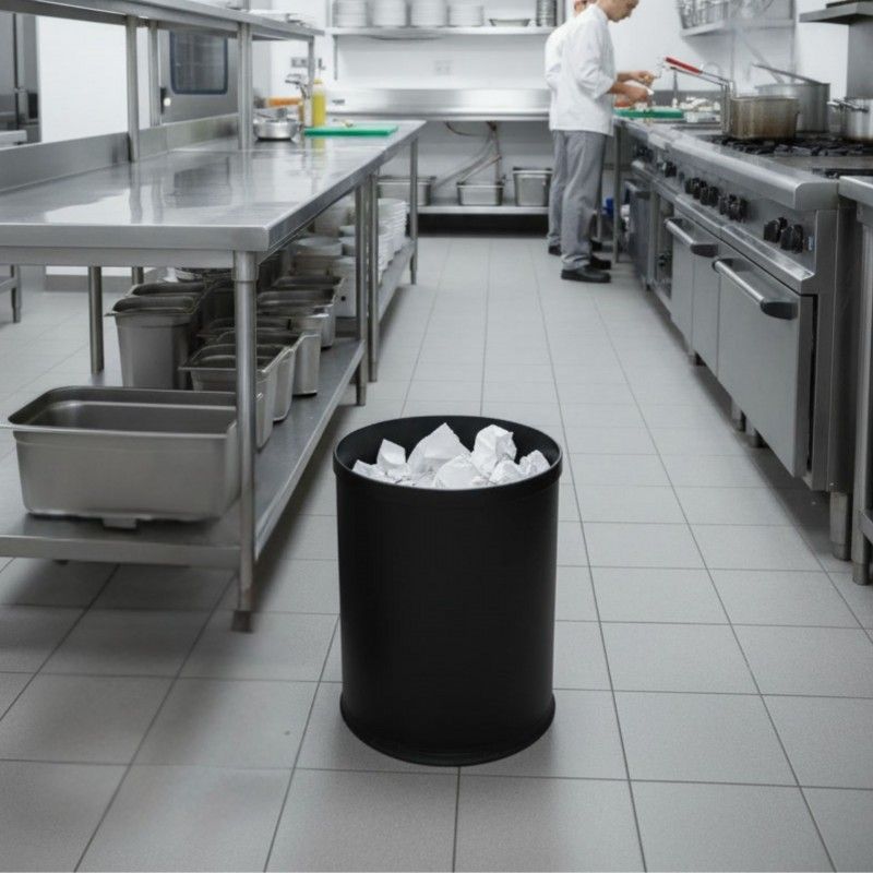 10L Black Polypropylene Trash Can